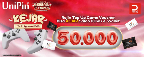 Rajin Top Up Voucher Game Pakai DOKU Wallet Bisa KEJAR Saldo DOKU e-Wallet Rp50.000!